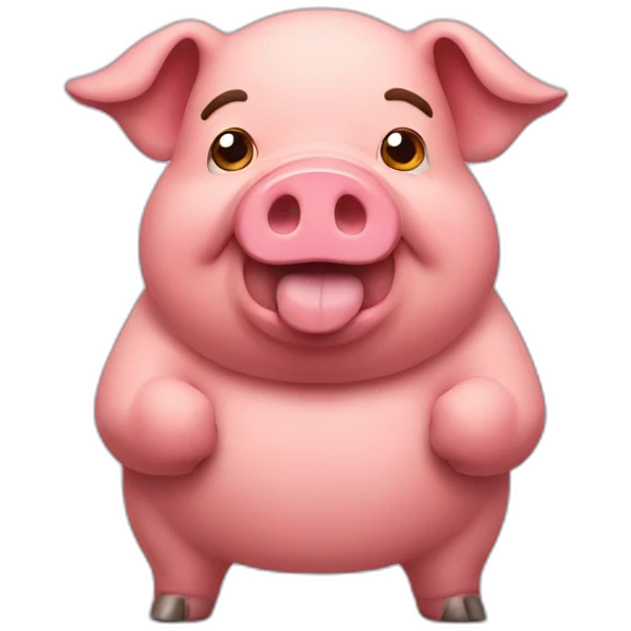 Pig with biceps emoji