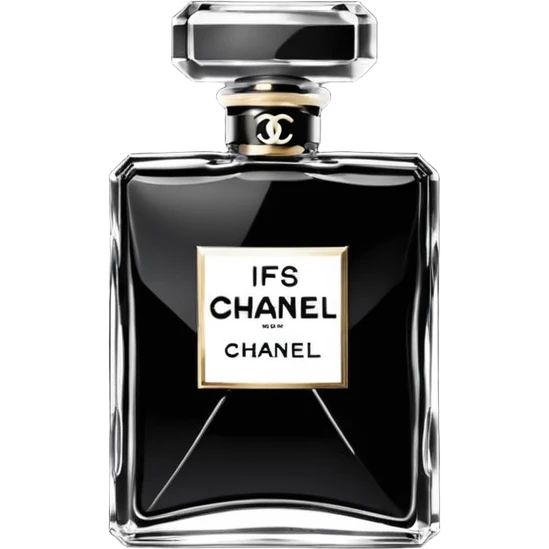 black Chanel  perfume  emoji
