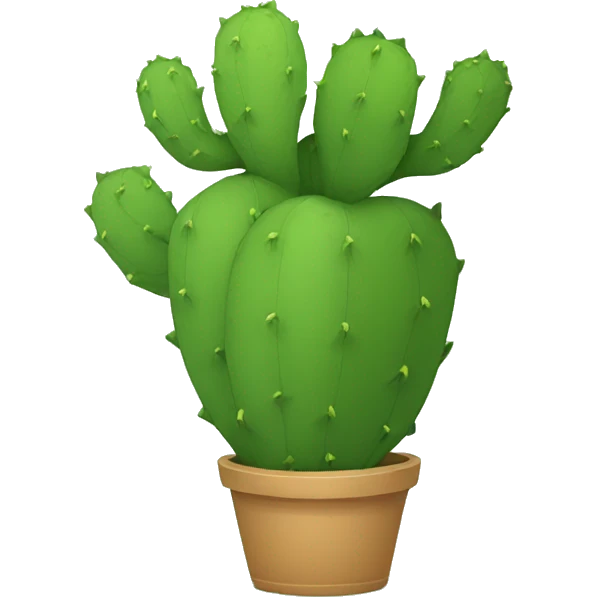 single flat Nopal without pot emoji
