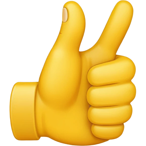 thumbs up emoji with two thumbs facinf outwards emoji