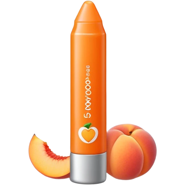 Peach-flavored, tubular lip balm emoji
