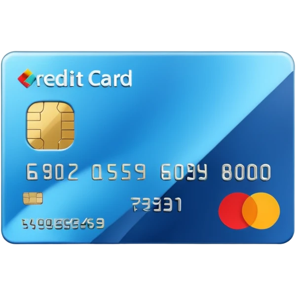 3D icon of a credit card–style corporate card, with a clear highlight in #FF3D00, minimal and high-end. emoji