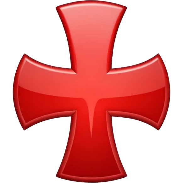 red medical cross symbol on a white background emoji