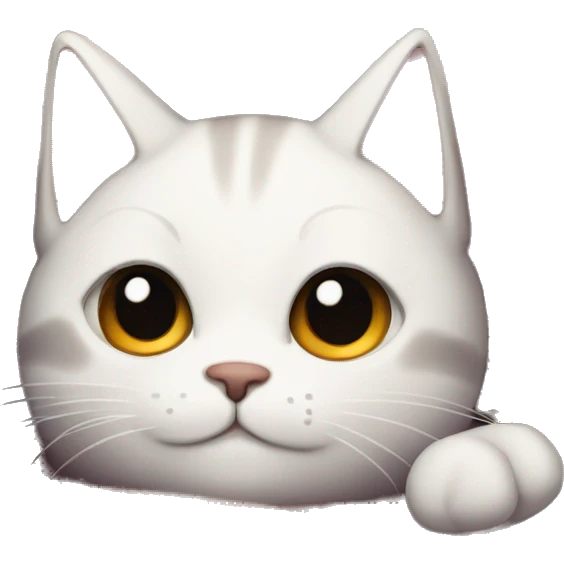 cozy cat curled up snuggling with a warm blanket emoji