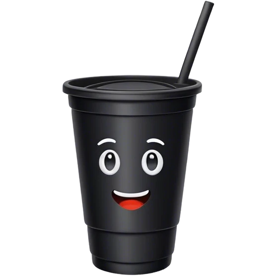 black plastic cup emoji