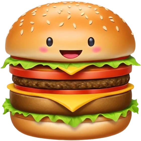 Laughing hamburger  emoji
