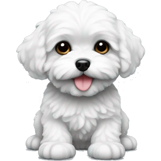 Black shichon puppy emoji