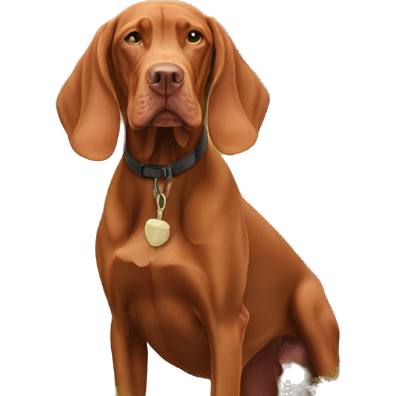 Magyar vizsla in front of a mountain  emoji