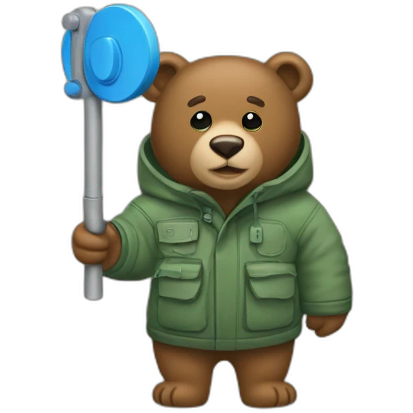 Un ours et un porte manteau emoji