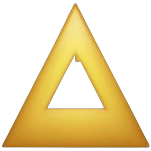 Lost reflecting triangle emoji