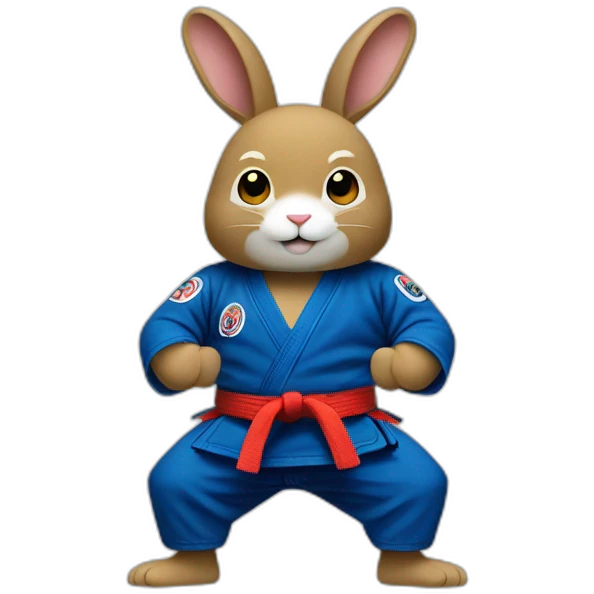 Jiu-Jitsu rabbit  emoji