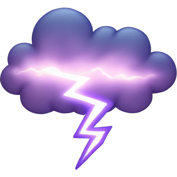 Lightning cloud emoji