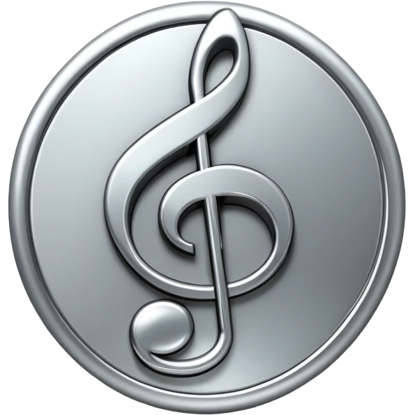 3D music icon logo note  emoji