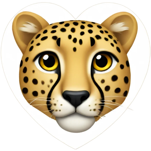 Cheetah heart emoji