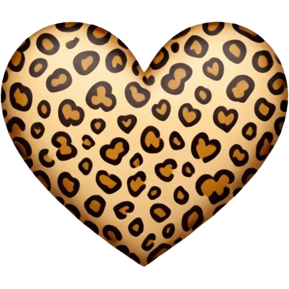 Leopard print heart emoji