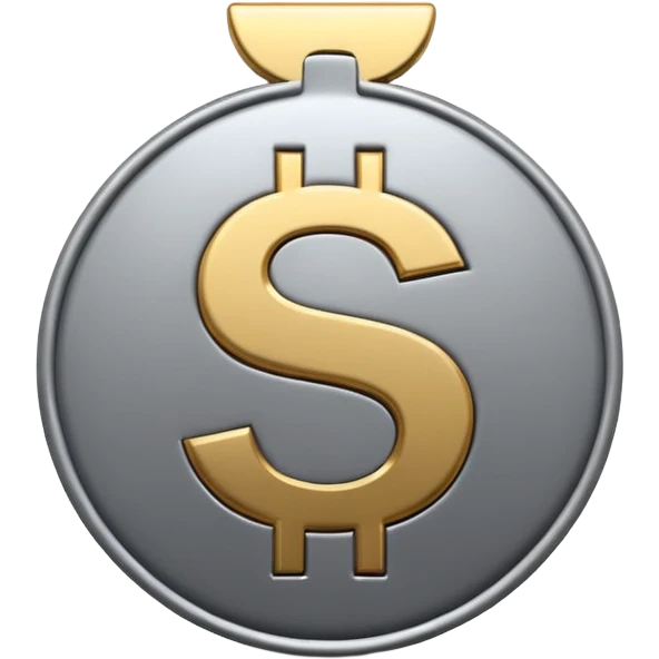 grey round dollar $ sign emoji emoji