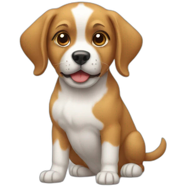 Chien sur chat emoji