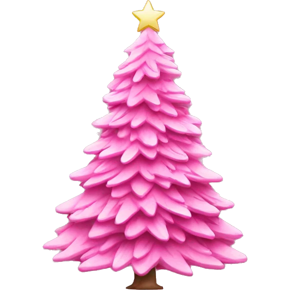 Pink Christmas tree emoji