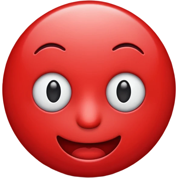 simple X emoticon in red emoji