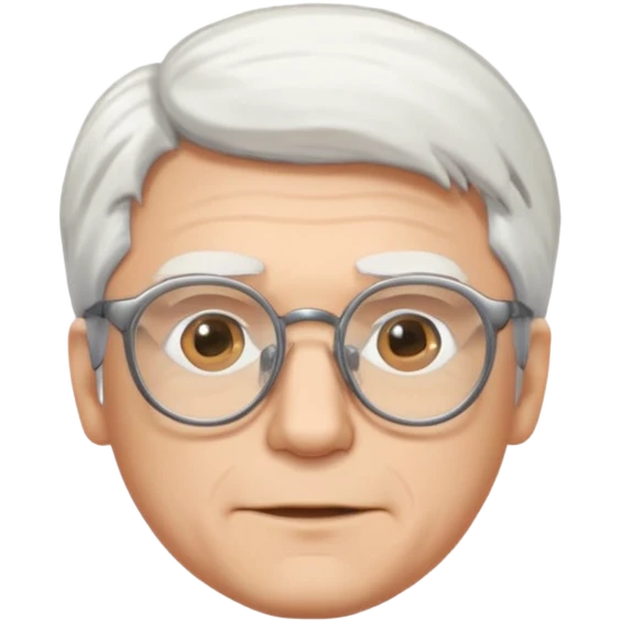 white-haired man with glasses emoji