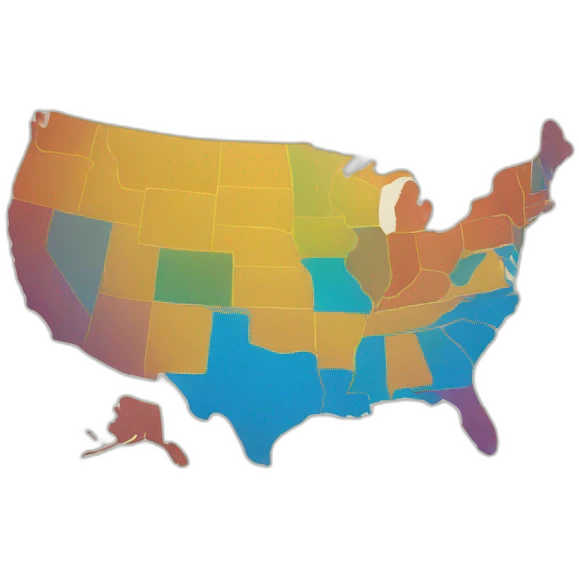 Map of usa emoji