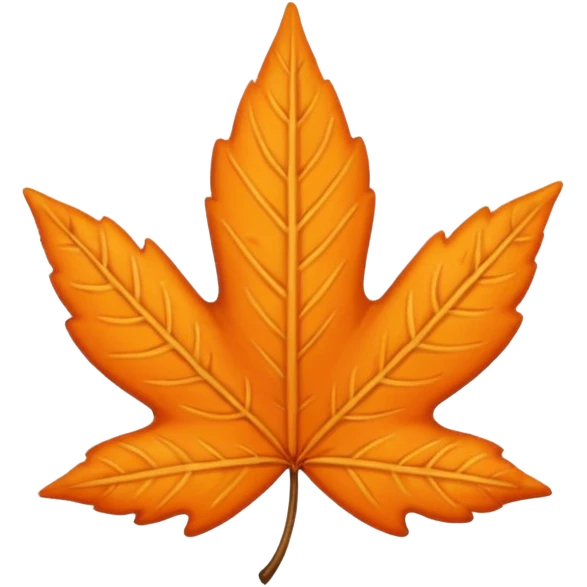 orange leave emoji
