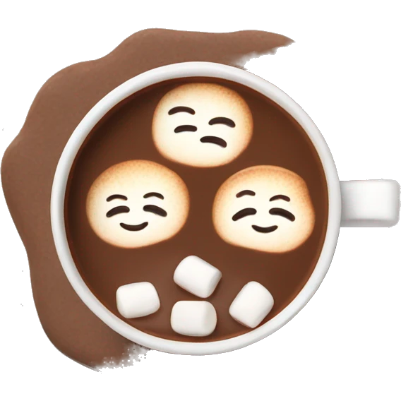 hot chocolate with marshmallows  emoji
