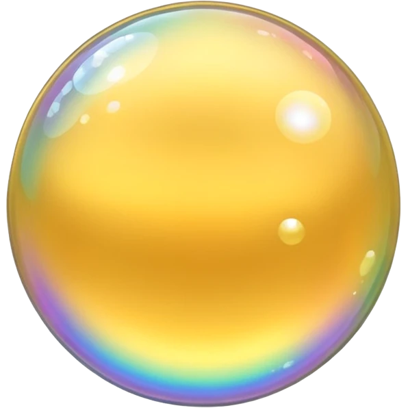 yellow golden sparkling bubble emoji