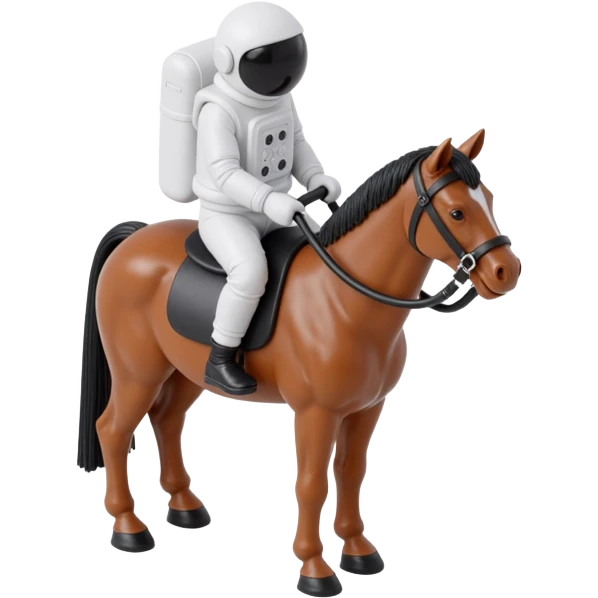 astronaut riding horse  emoji