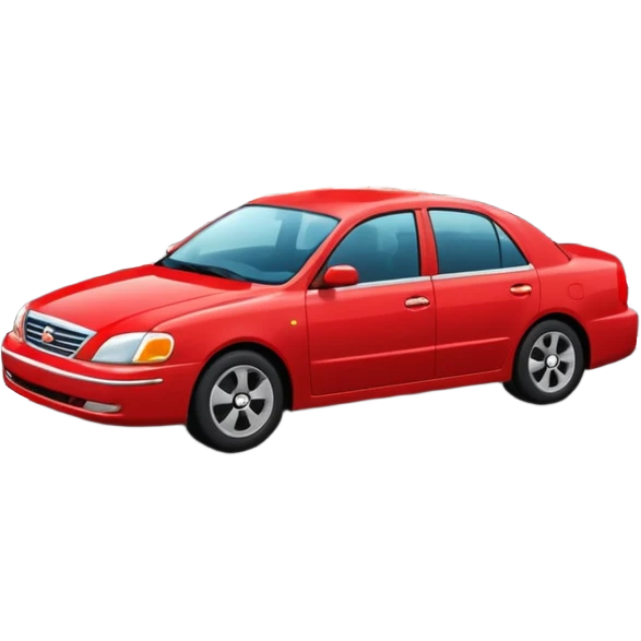 car in middle traffic lane  emoji