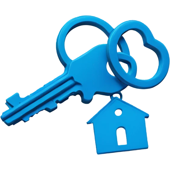 House Key blue emoji