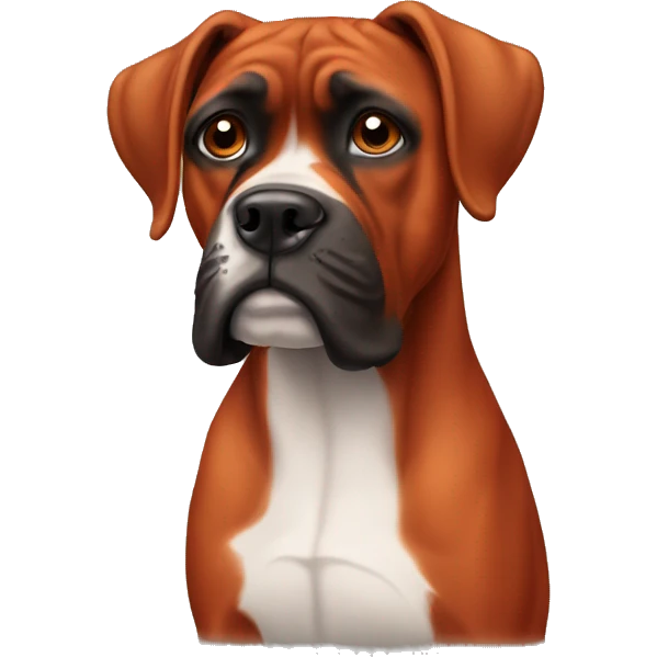 Red boxer’s dog emoji