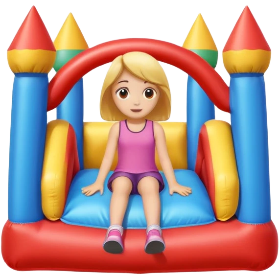  girl-sitting-in-bouncy-house emoji