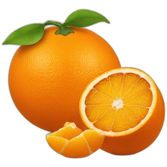 2 oranges with aubergine  emoji