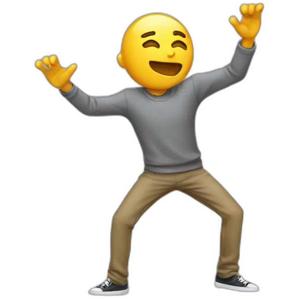 Homme qui fait un dab emoji