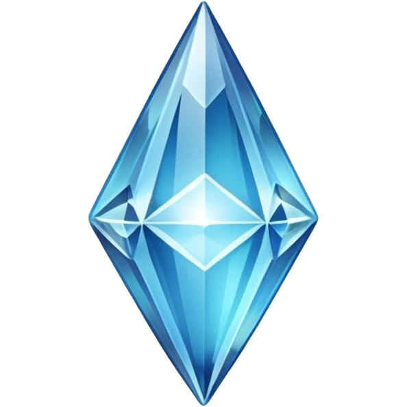 An upward arrow in the form of a crystal emoji