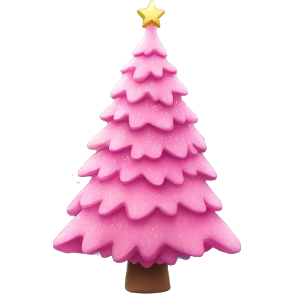 pink christmas tree emoji