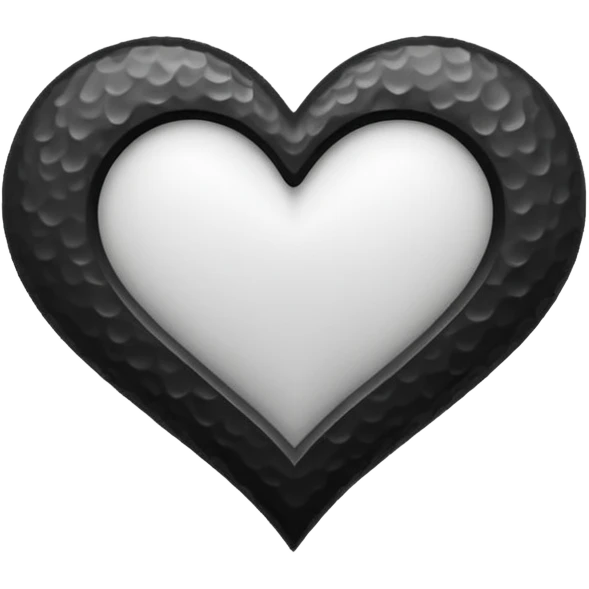 Black and white mix heart emoji