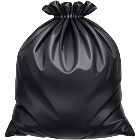 Black bag plastic  emoji