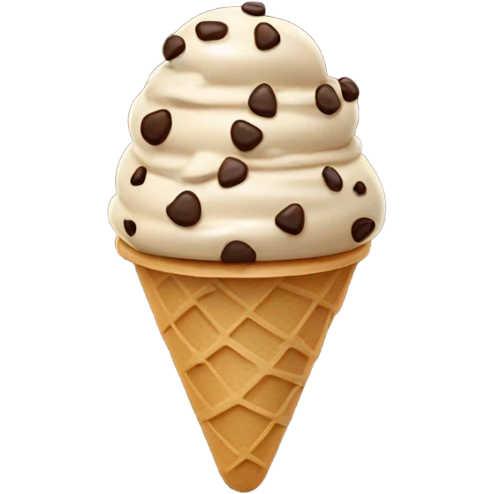 Chocolate chip ice cream  emoji
