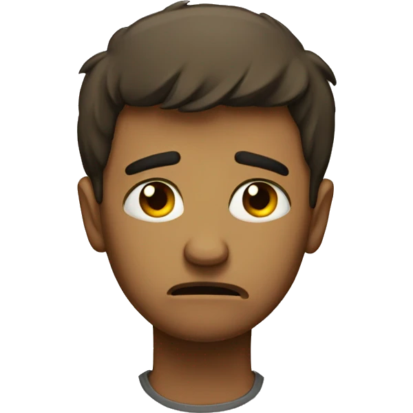 Sad and fed up emoji