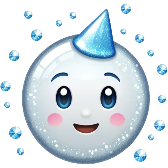 glitter white first place emoji