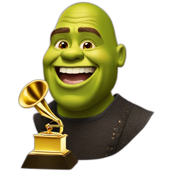 shrek ganando un grammy emoji