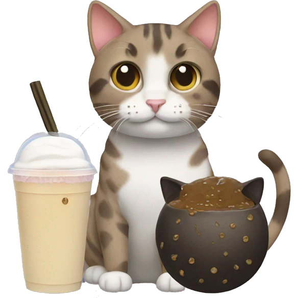 cat with boba emoji