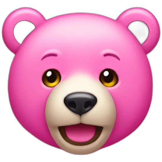 Create a pink bear  emoji