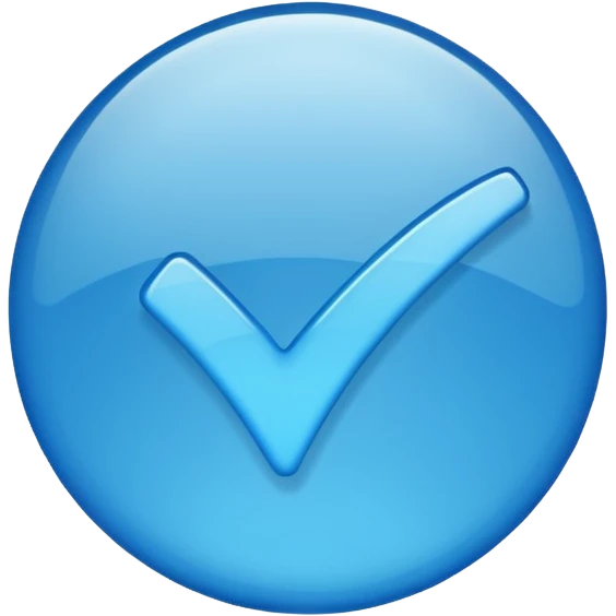 blue checkmark emoji