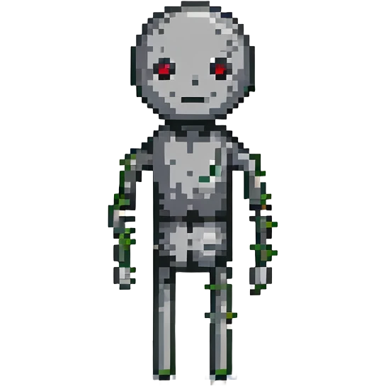 Henry Stickmin, pixel art style, stick figure with round head and thin limbs emoji