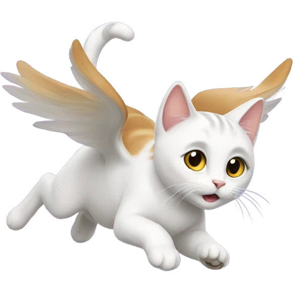 Flying cat emoji
