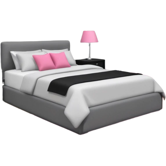 3D rendering realistic still life ultra detailed, HD, 5000x5000 pixels, very clean lines, no background, no emoji icons, no emoji faces. Teenage girls messy bedroom, with taylor swift posters, MacBook, a lamp. Grey, black, pink palette. Detailed, vivid, creative  emoji