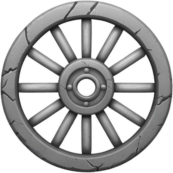 a round shaped stone Wheel emoji